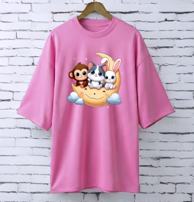 Printed drop shoulder t-shirt