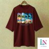 Beach life Burgendy drop shoulder DTF design drop shoulder