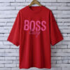 BOss lady Maroon drop shoulder Printed drop shoulder t-shirt