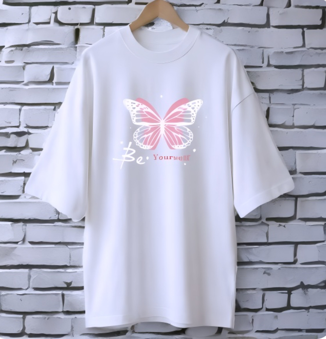 Printed drop shoulder t-shirt