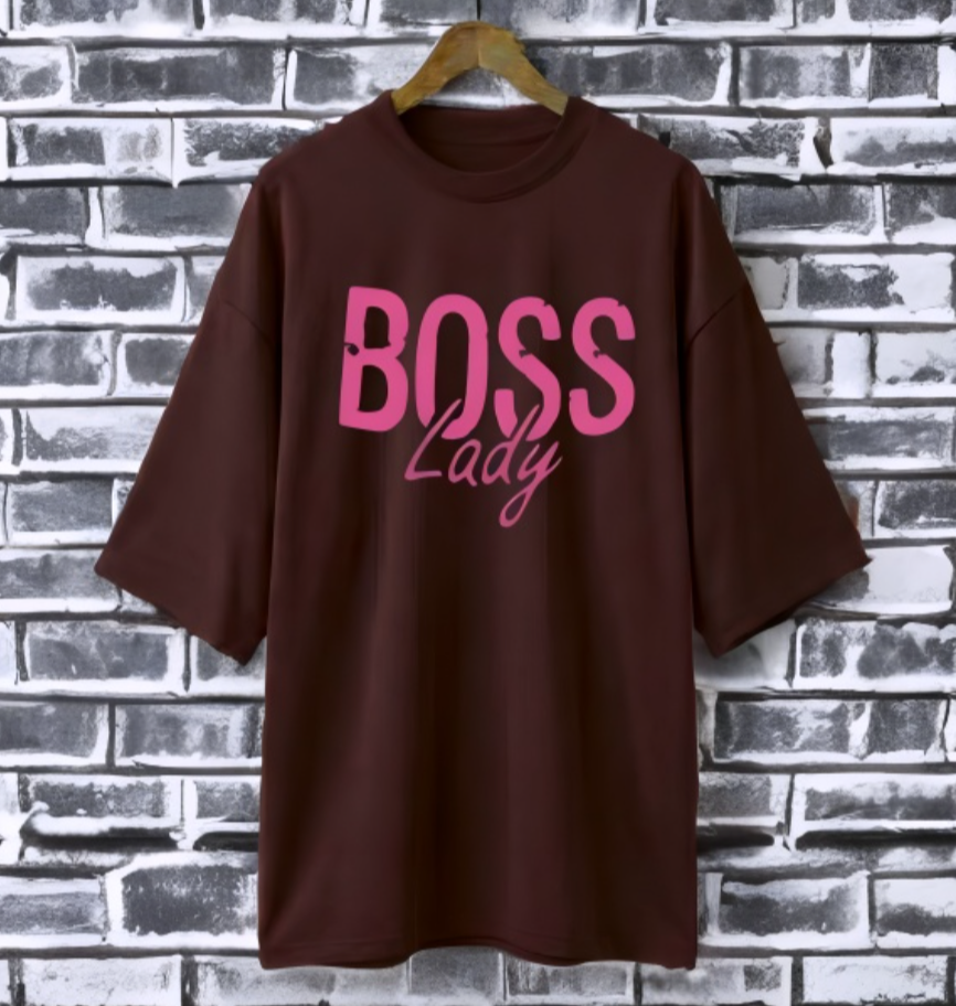Boss lady Coffee Drop Shoulder