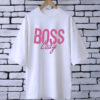 Boss lady WHITE drop shoulder Printed drop shoulder t-shirt