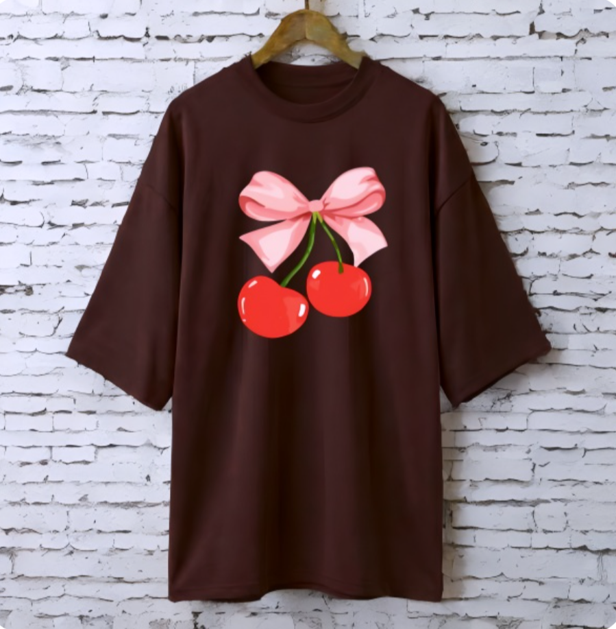 Cherry Coffee Drop Shoulder