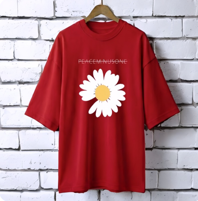 Printed drop shoulder t-shirt