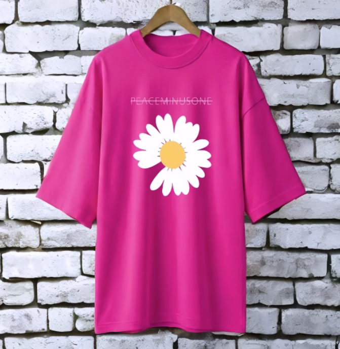 Printed drop shoulder t-shirt