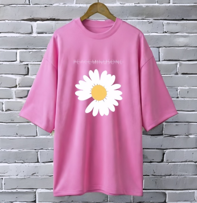 Printed drop shoulder t-shirt