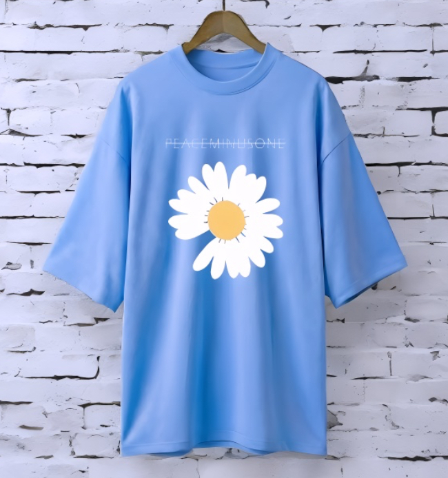 Printed drop shoulder t-shirt