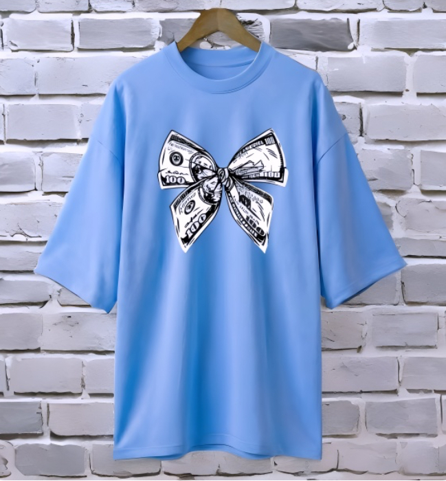Dollar Sky Blue drop shoulder Printed drop shoulder t-shirt