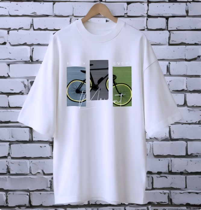 Enjoy every moment WHITE drop shoulder Printed drop shoulder t-shirt