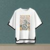 Sleeve cut design drop shoulder with print