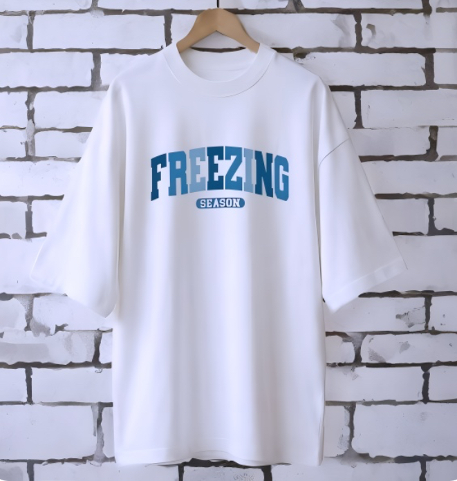 Printed drop shoulder t-shirt