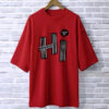 Printed drop shoulder t-shirt