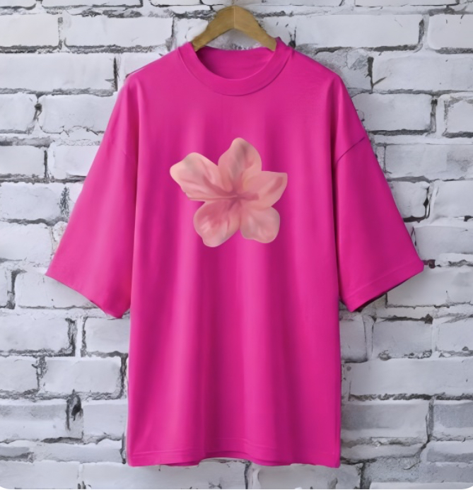 Joba magenta drop shoulder Printed drop shoulder t-shirt