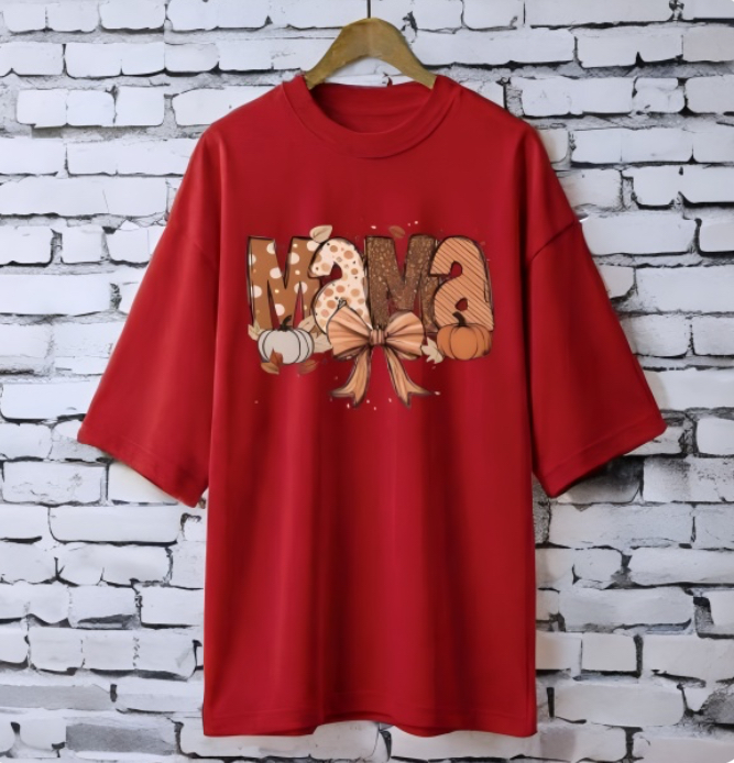 Printed drop shoulder t-shirt