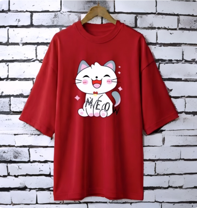 Printed drop shoulder t-shirt