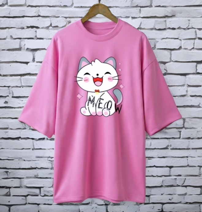 Printed drop shoulder t-shirt