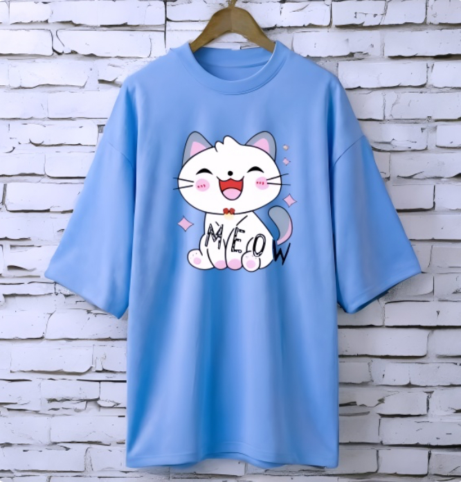 Printed drop shoulder t-shirt