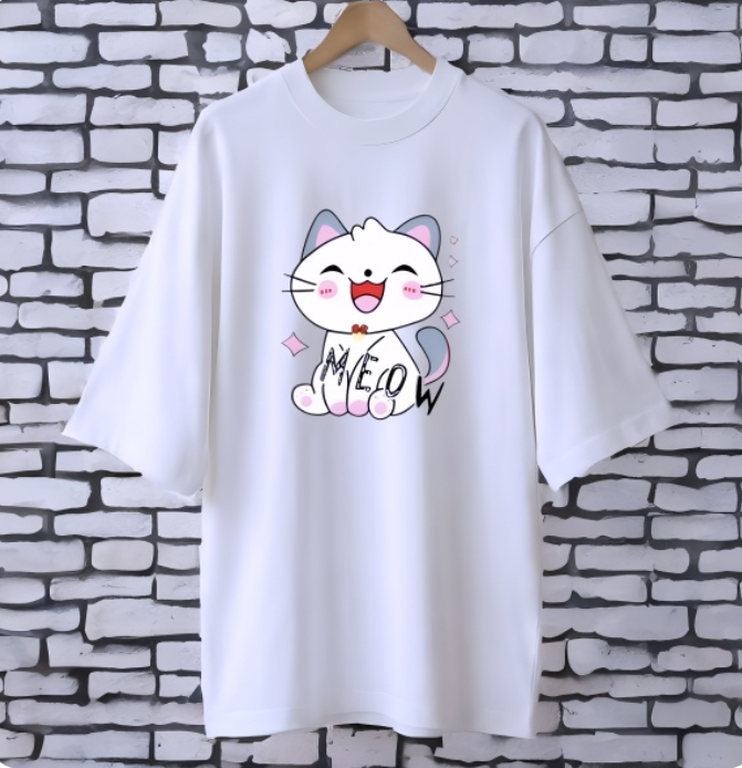 Printed drop shoulder t-shirt