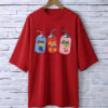 Soda Drinks Maroon drop shoulder Printed drop shoulder t-shirt