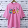 Soda Drinks PINK drop shoulder Printed drop shoulder t-shirt