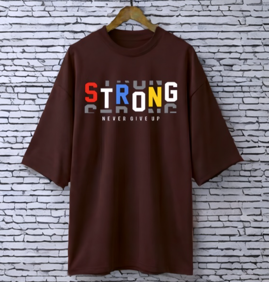 Strong Coffee Drop Shoulder Printed drop shoulder t-shirt