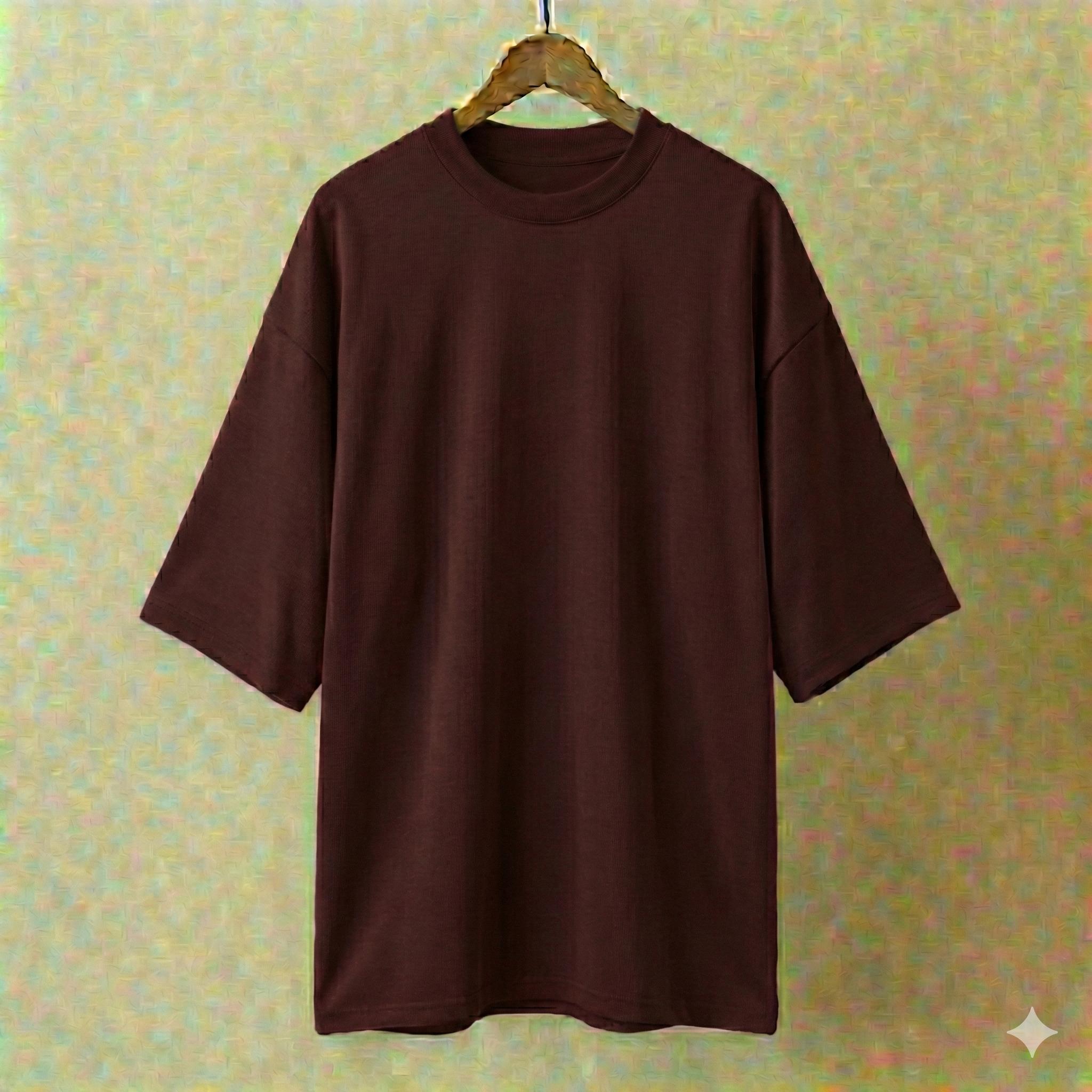 Coffee Drop Shoulder Solid Color Drop Shoulder