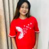 Sleeve cut design drop shoulder with print