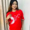 Sleeve cut design drop shoulder with print