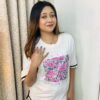 Sleeve cut design drop shoulder with print