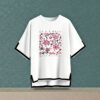 Sleeve cut design drop shoulder with print