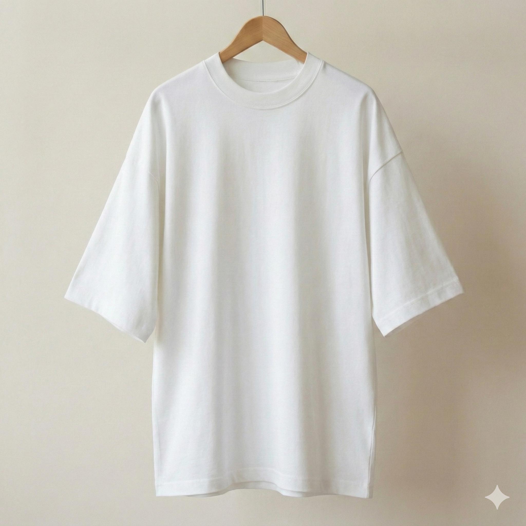 White Drop Shoulder Solid Color Drop Shoulder