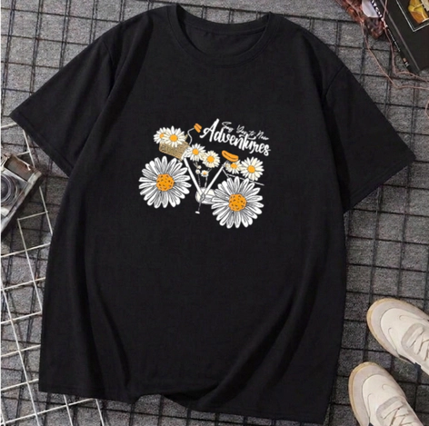 Printed drop shoulder t-shirt