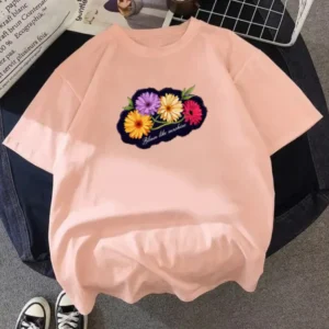 Printed drop shoulder t-shirt